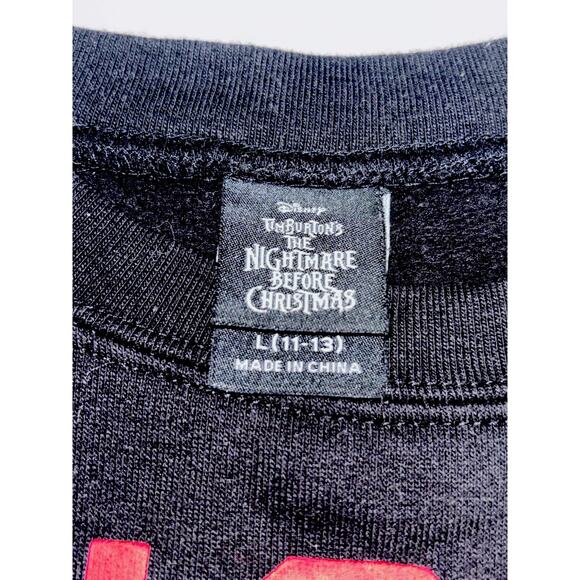 Disney Night Before Christmas Naughty New Nice Sweatshirt Women Jr L 11-13 - Picture 4 of 9